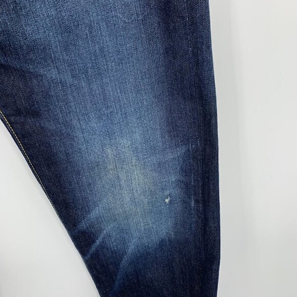Christian Audigier embellished jeans embroidery skull stud crown blue Y2K men 32 - Picture 13 of 14